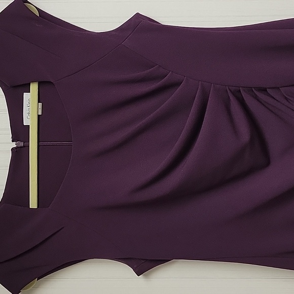 Calvin Klein Deep Purple Midi Dress, Women 8 Office Career Business Church - Picture 2 of 6